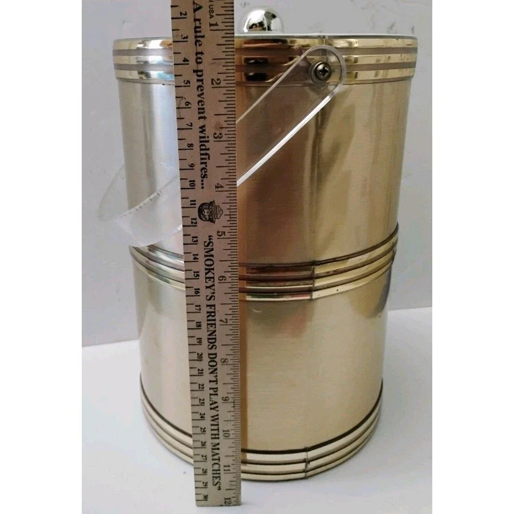 Vintage Georges Briard Signed Gold Ice Bucket 11